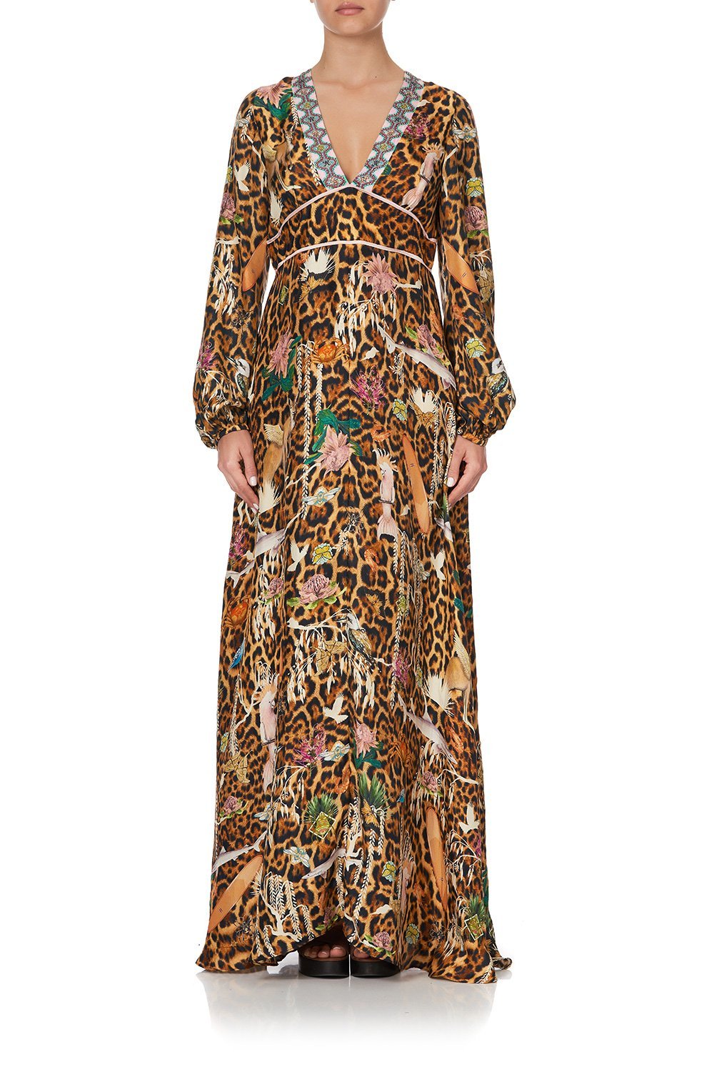 PRINTED LANTERN SLEEVE DRESS FEUNA ELECTRO