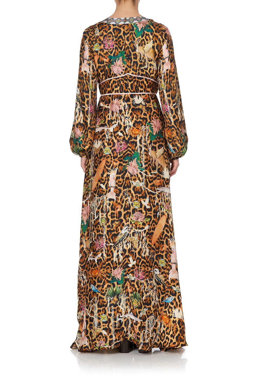 PRINTED LANTERN SLEEVE DRESS FEUNA ELECTRO