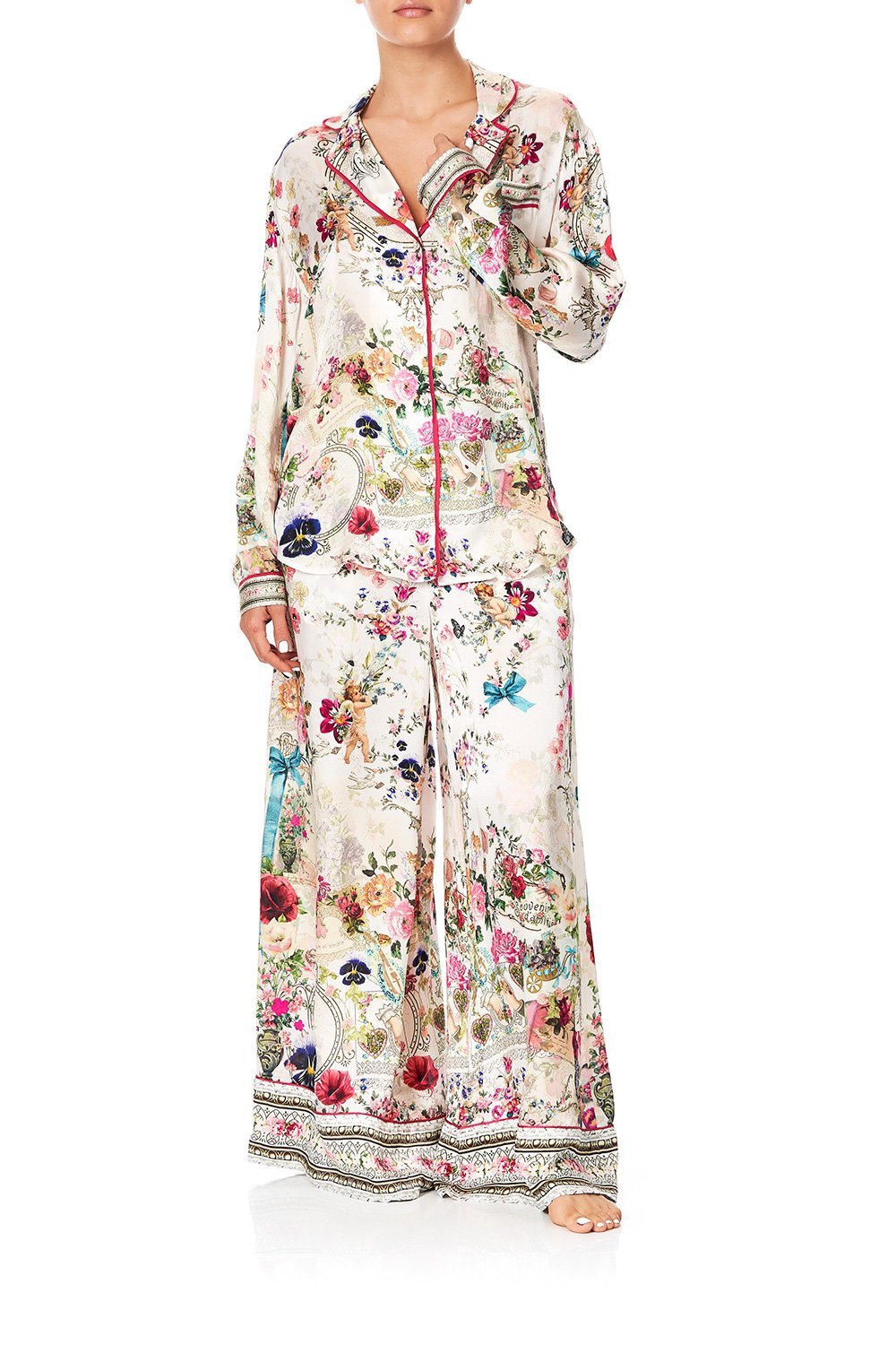 SLEEPWEAR WIDE LEG PJ PANTS JARDIN POSTCARDS