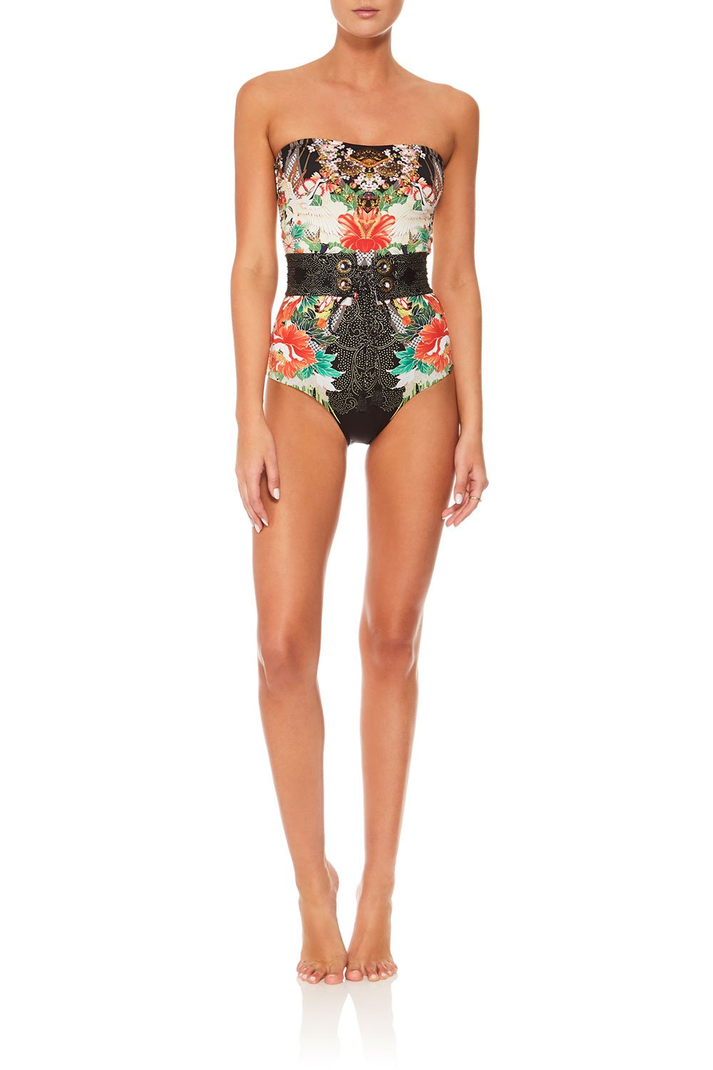 CAMILLA QUEEN OF KINGS BANDEAU ONE PIECE WITH BELT