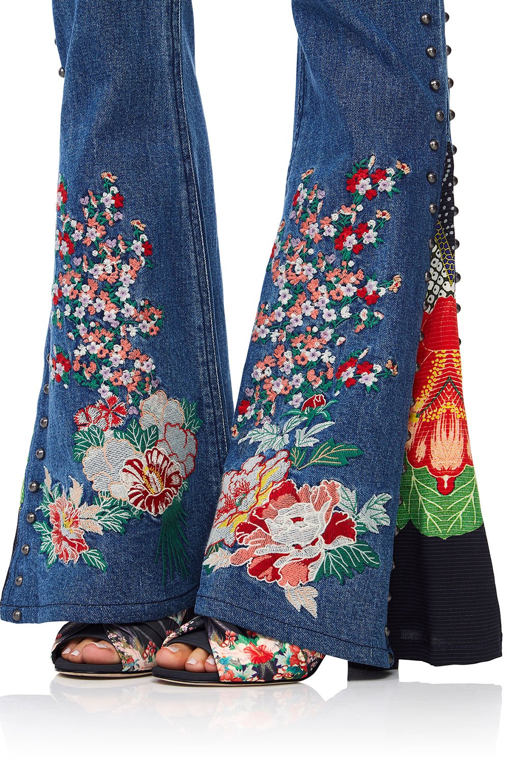 CAMILLA QUEEN OF KINGS FLARED JEAN W CONTRAST PANELS
