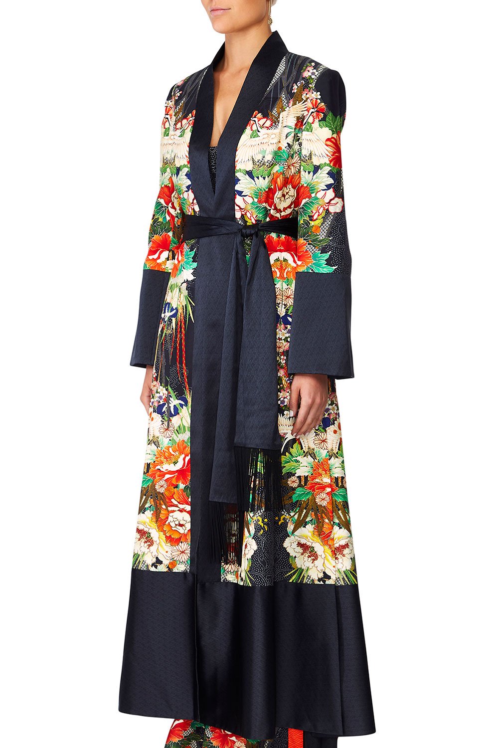CAMILLA QUEEN OF KINGS KIMONO COAT WSPLITS
