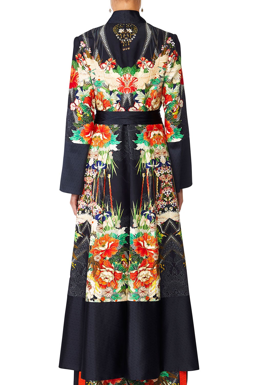 CAMILLA QUEEN OF KINGS KIMONO COAT WSPLITS