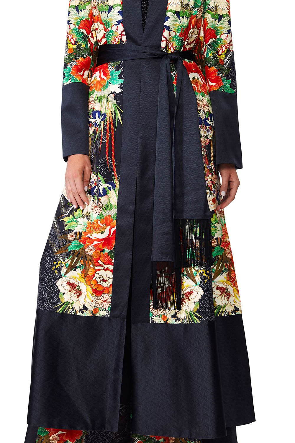 CAMILLA QUEEN OF KINGS KIMONO COAT WSPLITS
