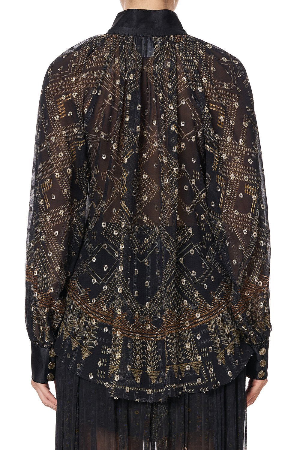 RAGLAN BUTTON UP SHIRT COBRA KING