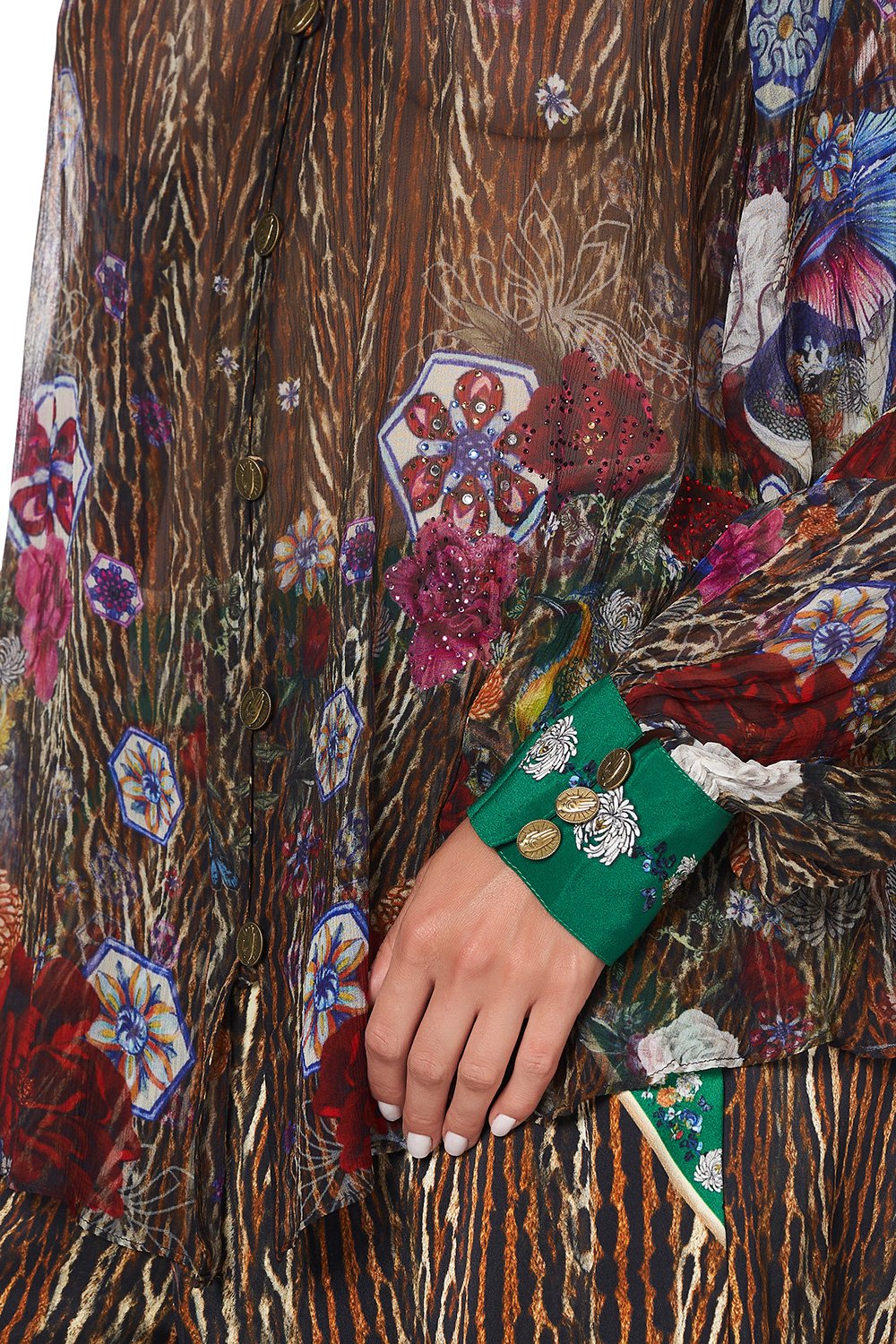 RAGLAN BUTTON UP SHIRT JEWEL OF JUPITER