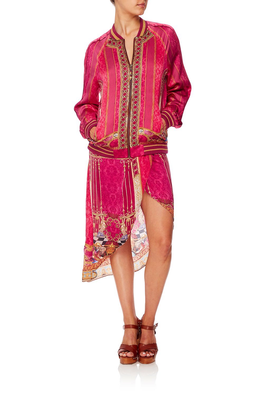 CAMILLA RAGLAN SLEEVE BOMBER JACKET LOUNGE HOUR