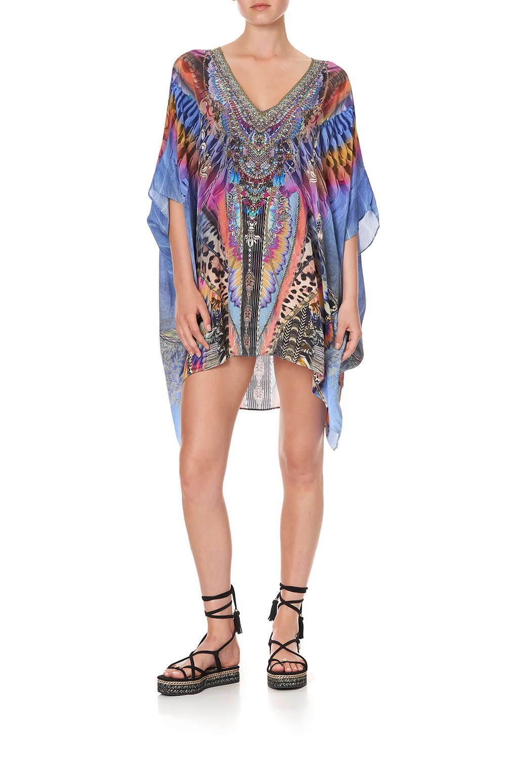 RECTANGULAR V NECK KAFTAN LOVE ON THE WING