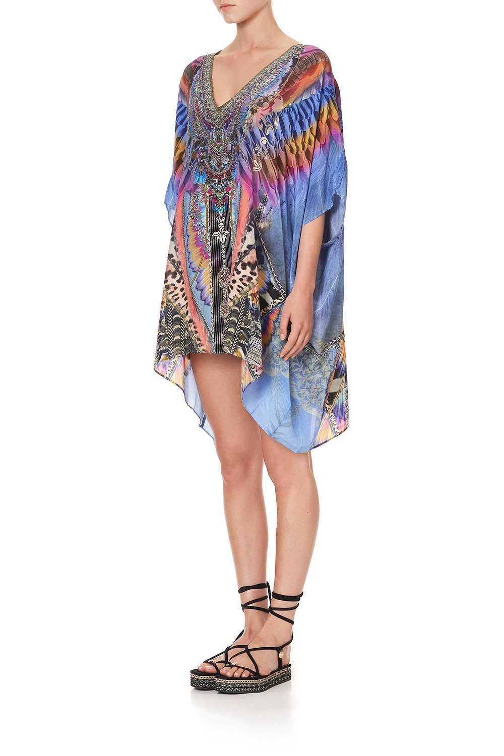 RECTANGULAR V NECK KAFTAN LOVE ON THE WING