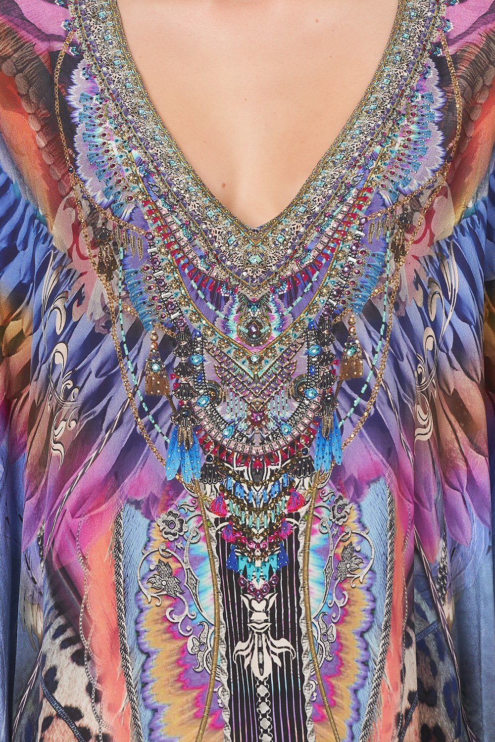 RECTANGULAR V NECK KAFTAN LOVE ON THE WING