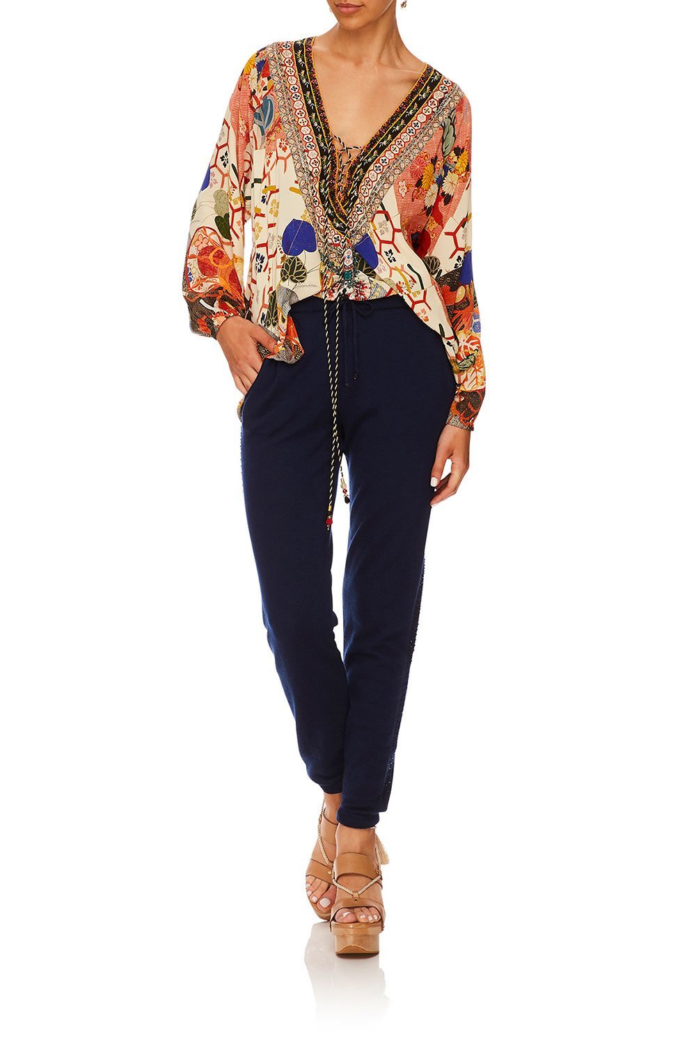 CAMILLA RELAXED KNIT PANTS THE FAN SEA