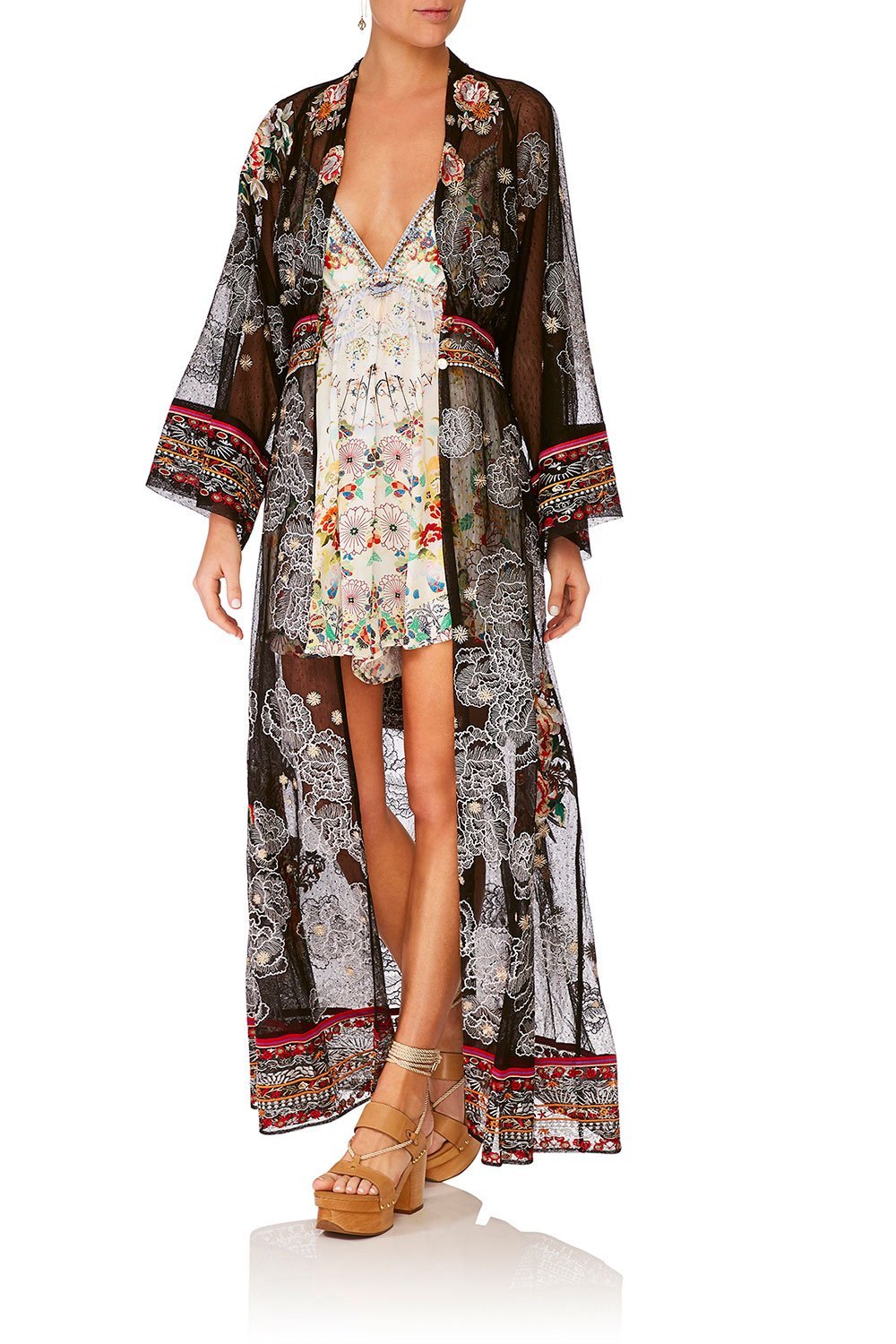 CAMILLA TIME AFTER TIME ROBE WITH ELASTIC BACK WAIST