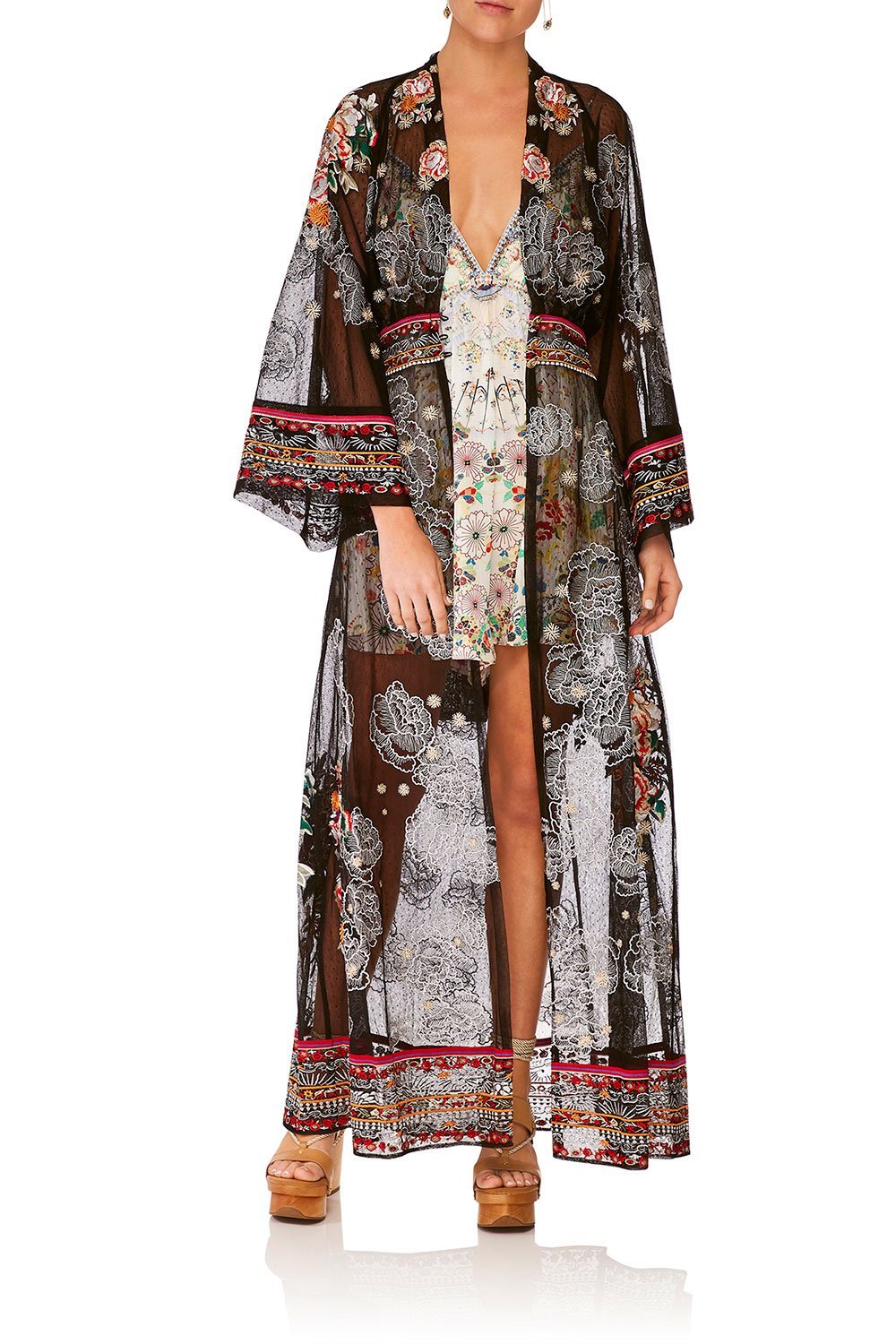 CAMILLA TIME AFTER TIME ROBE WITH ELASTIC BACK WAIST