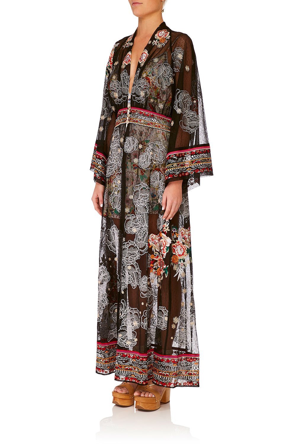 CAMILLA TIME AFTER TIME ROBE WITH ELASTIC BACK WAIST