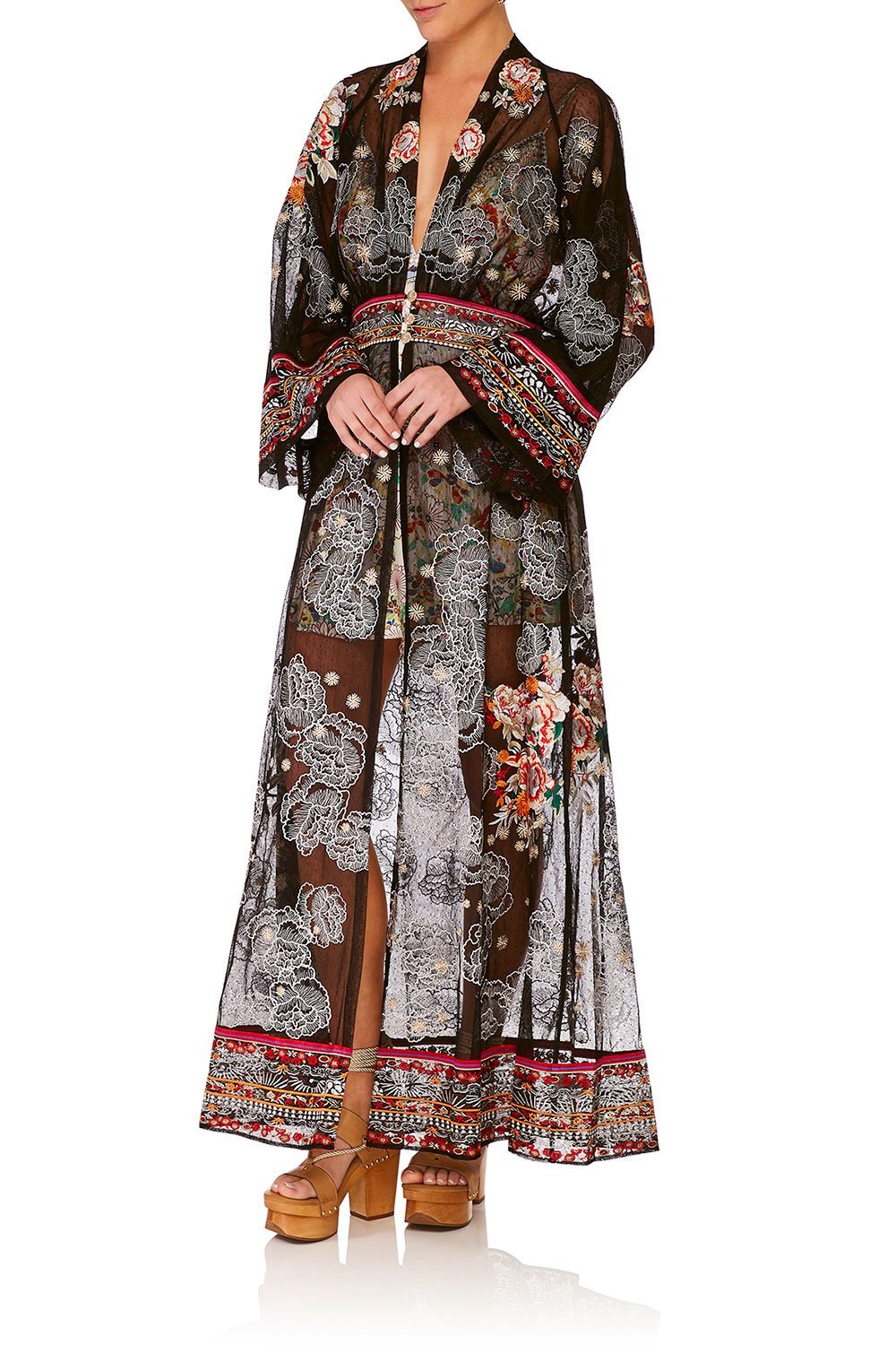 CAMILLA TIME AFTER TIME ROBE WITH ELASTIC BACK WAIST