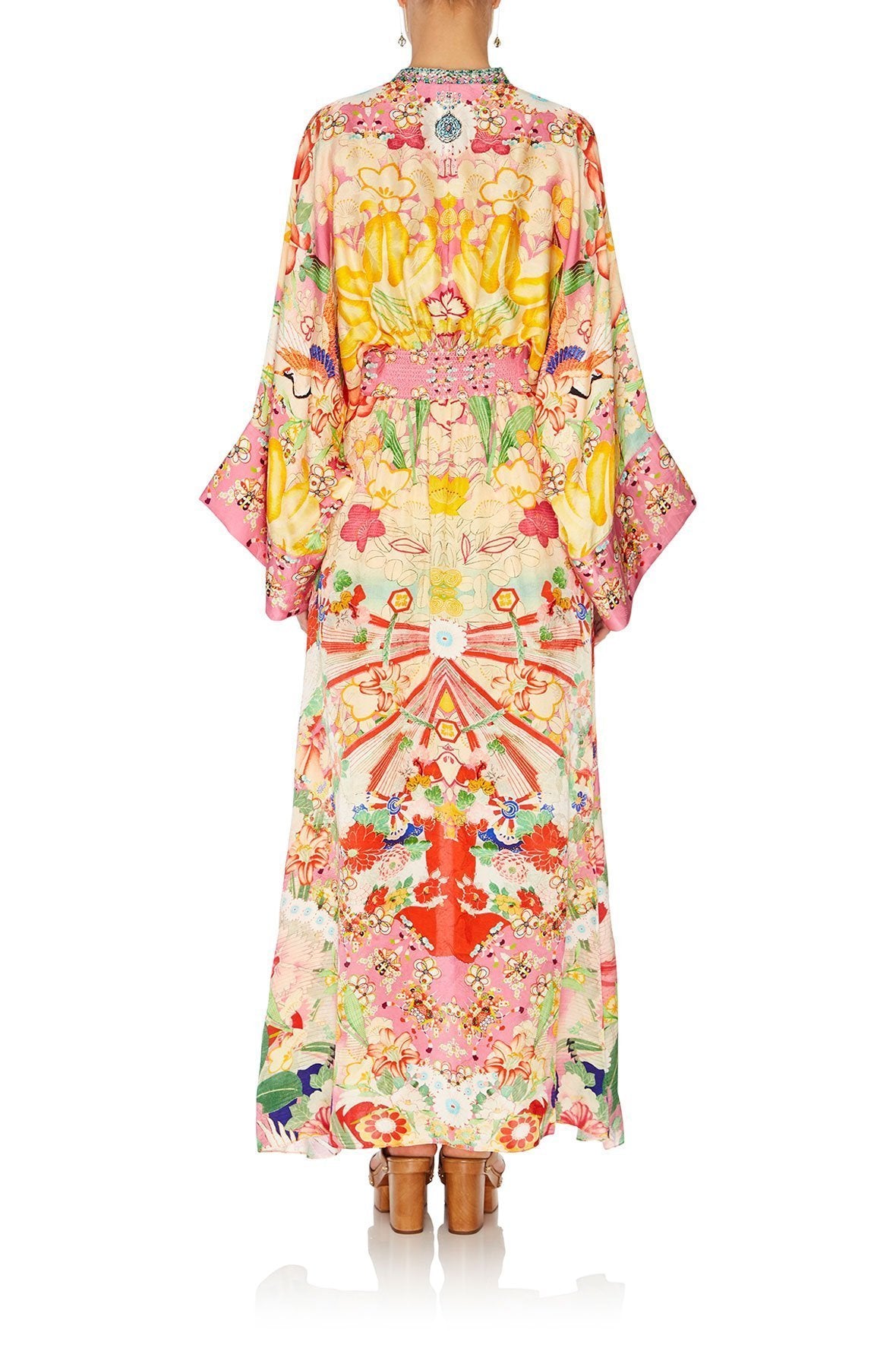 ROBE WITH ELASTIC BACK WAIST KIMONO KISSES