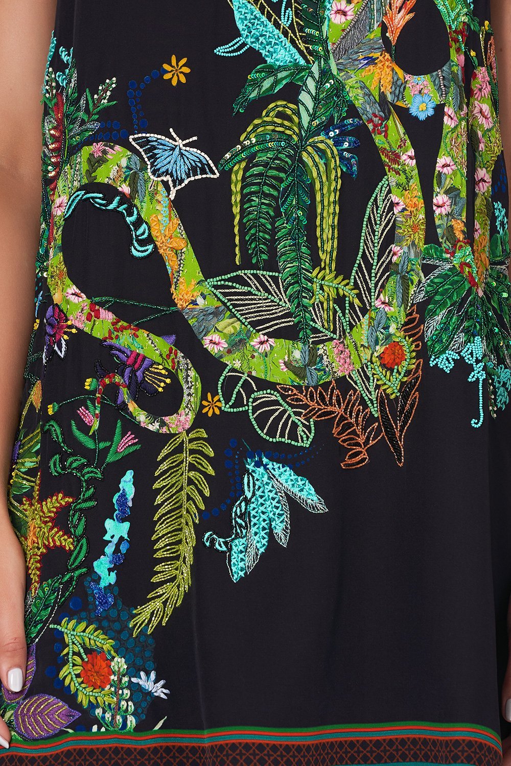 ROUND NECK A-LINE DRESS RIVER CRUISE