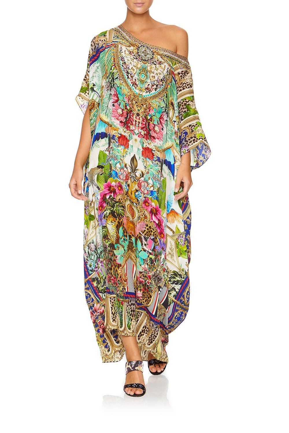 CAMILLA ROUND NECK KAFTAN CHAMPAGNE COAST