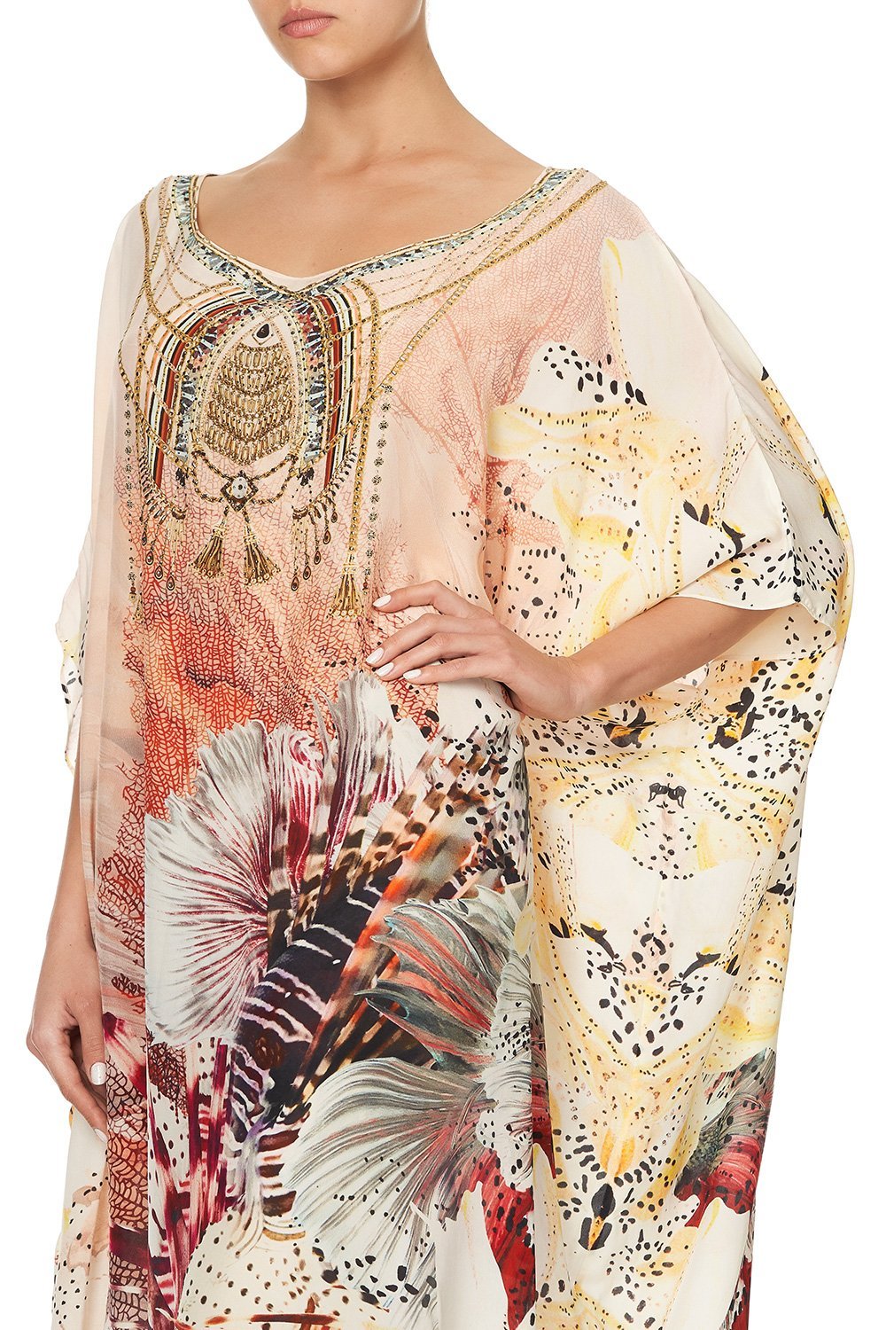 ROUND NECK KAFTAN COASTAL TREASURE