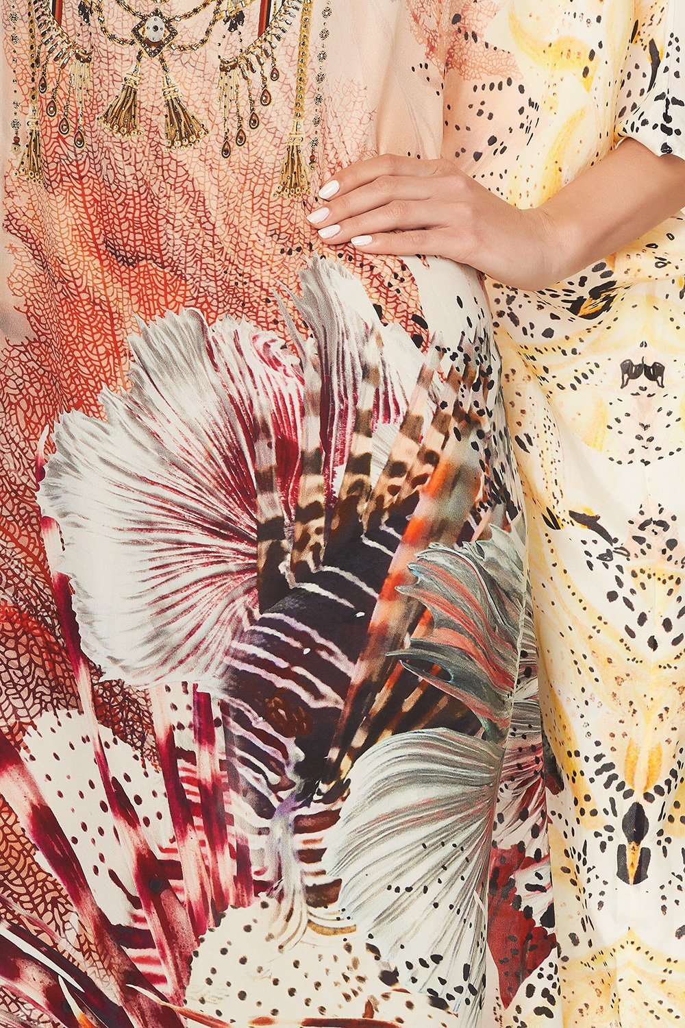 ROUND NECK KAFTAN COASTAL TREASURE