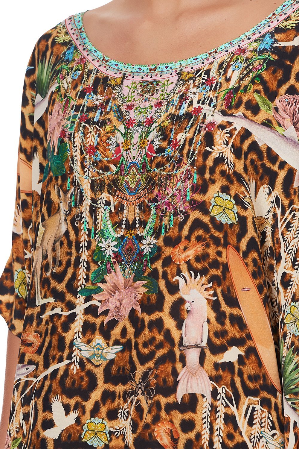 ROUND NECK KAFTAN FEUNA ELECTRO