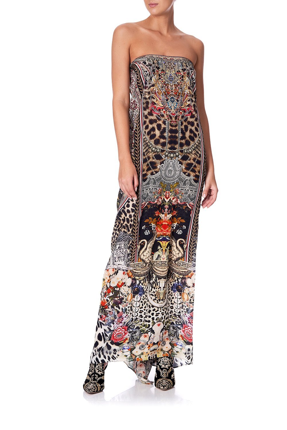 ROUND NECK KAFTAN MARAIS AT MIDNIGHT