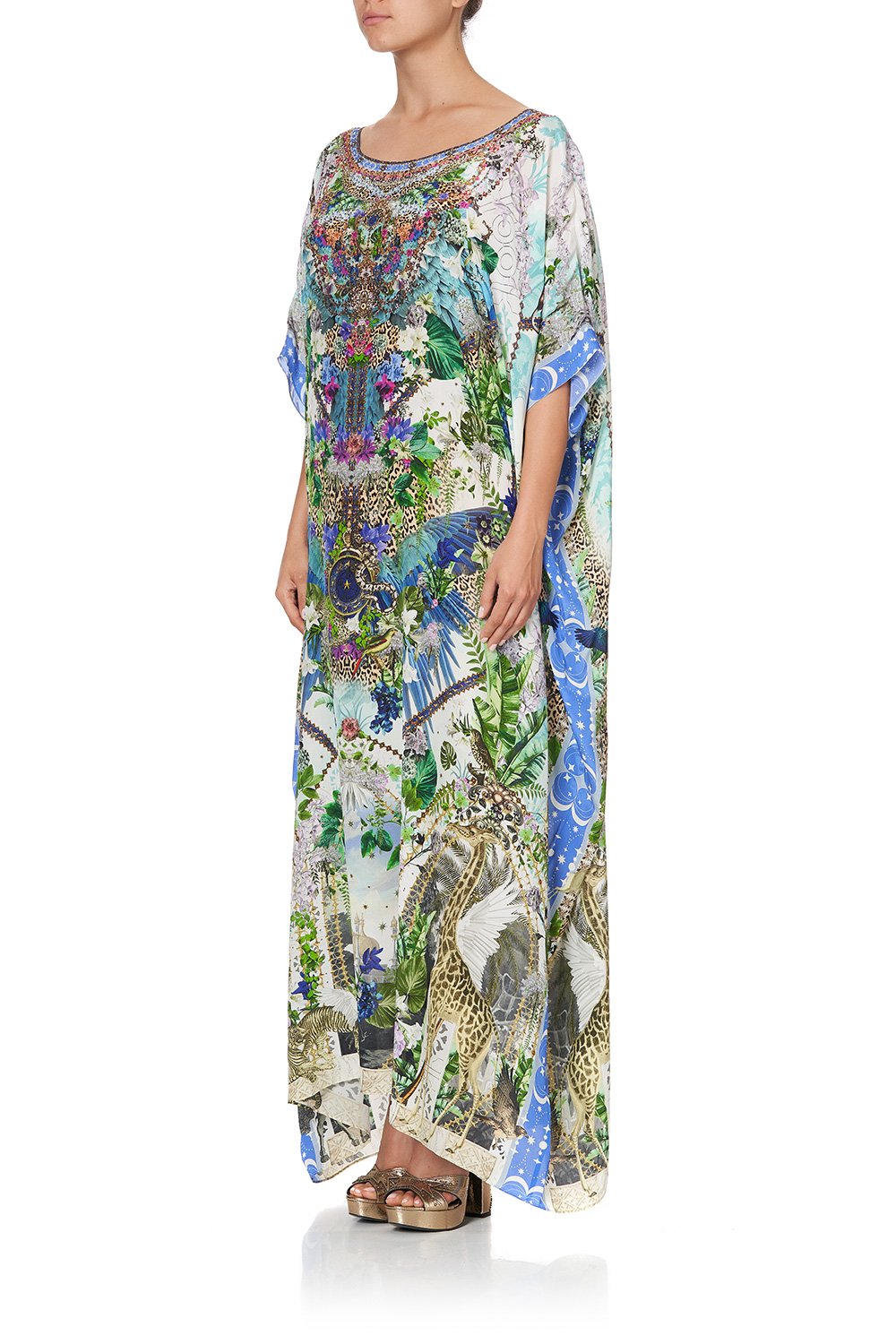 ROUND NECK KAFTAN MOON GARDEN