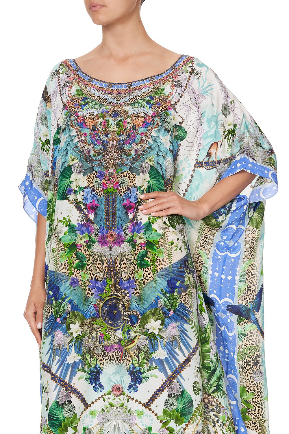 ROUND NECK KAFTAN MOON GARDEN