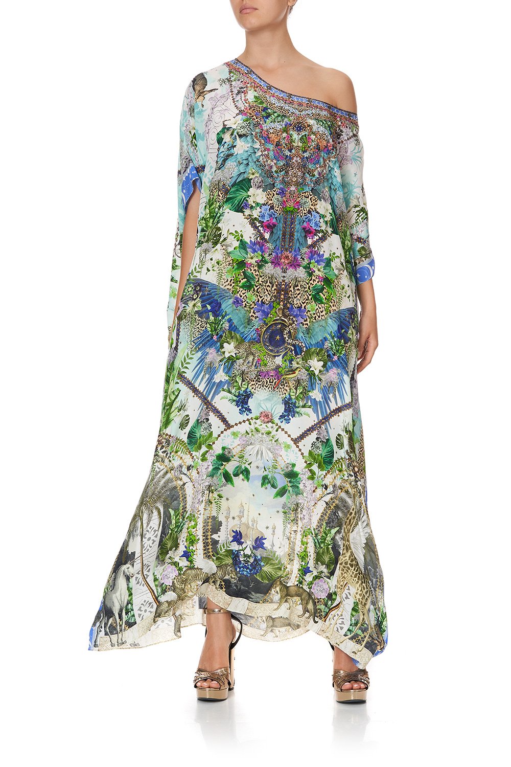 ROUND NECK KAFTAN MOON GARDEN