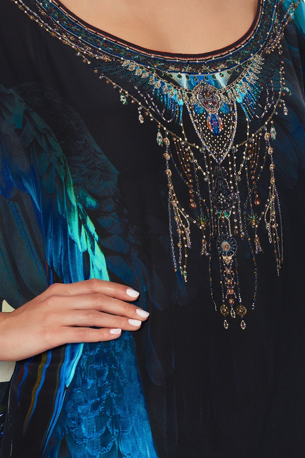 ROUND NECK KAFTAN NIGHT FLIGHT