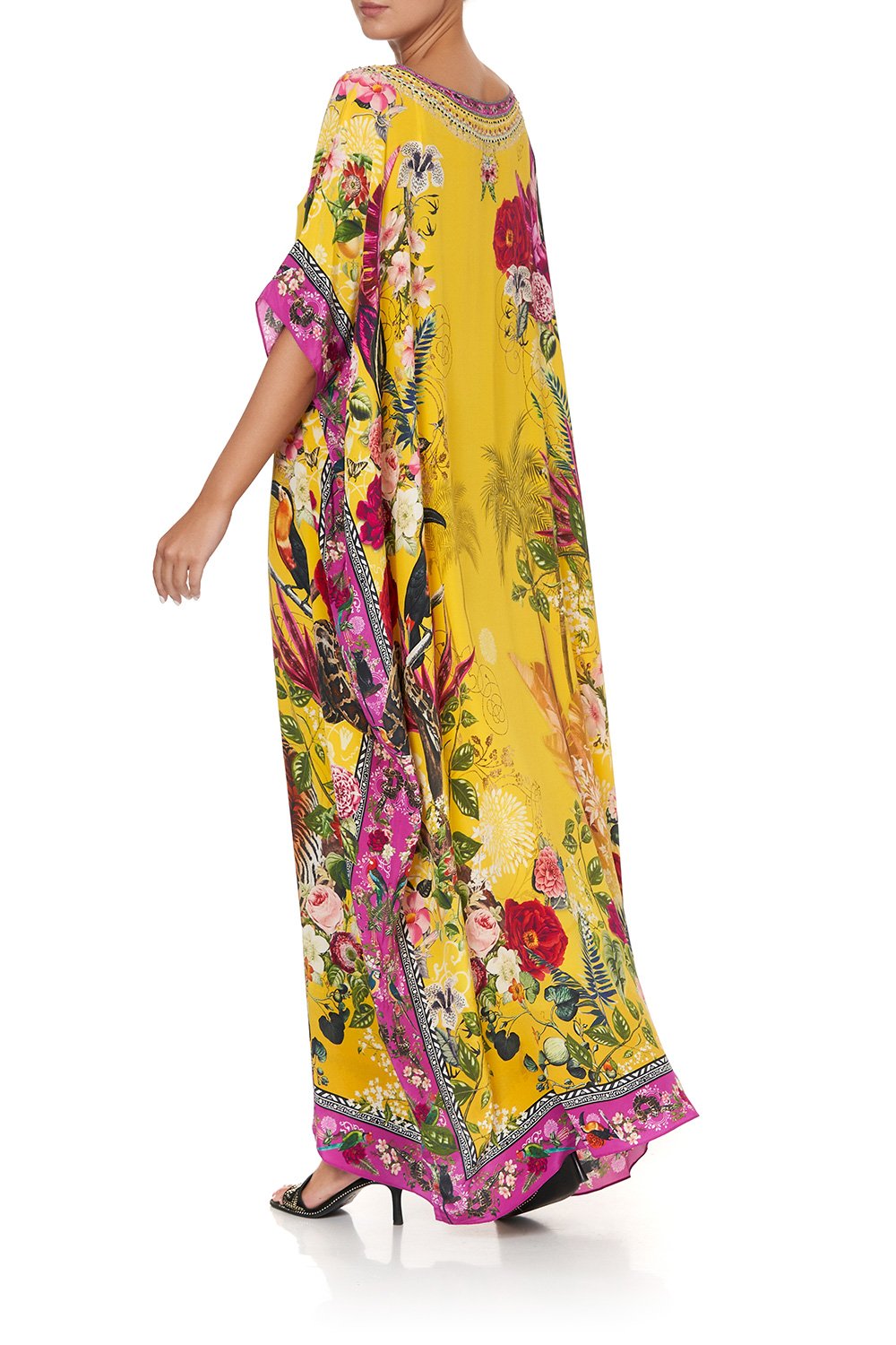 ROUND NECK KAFTAN SAFFRON MOON