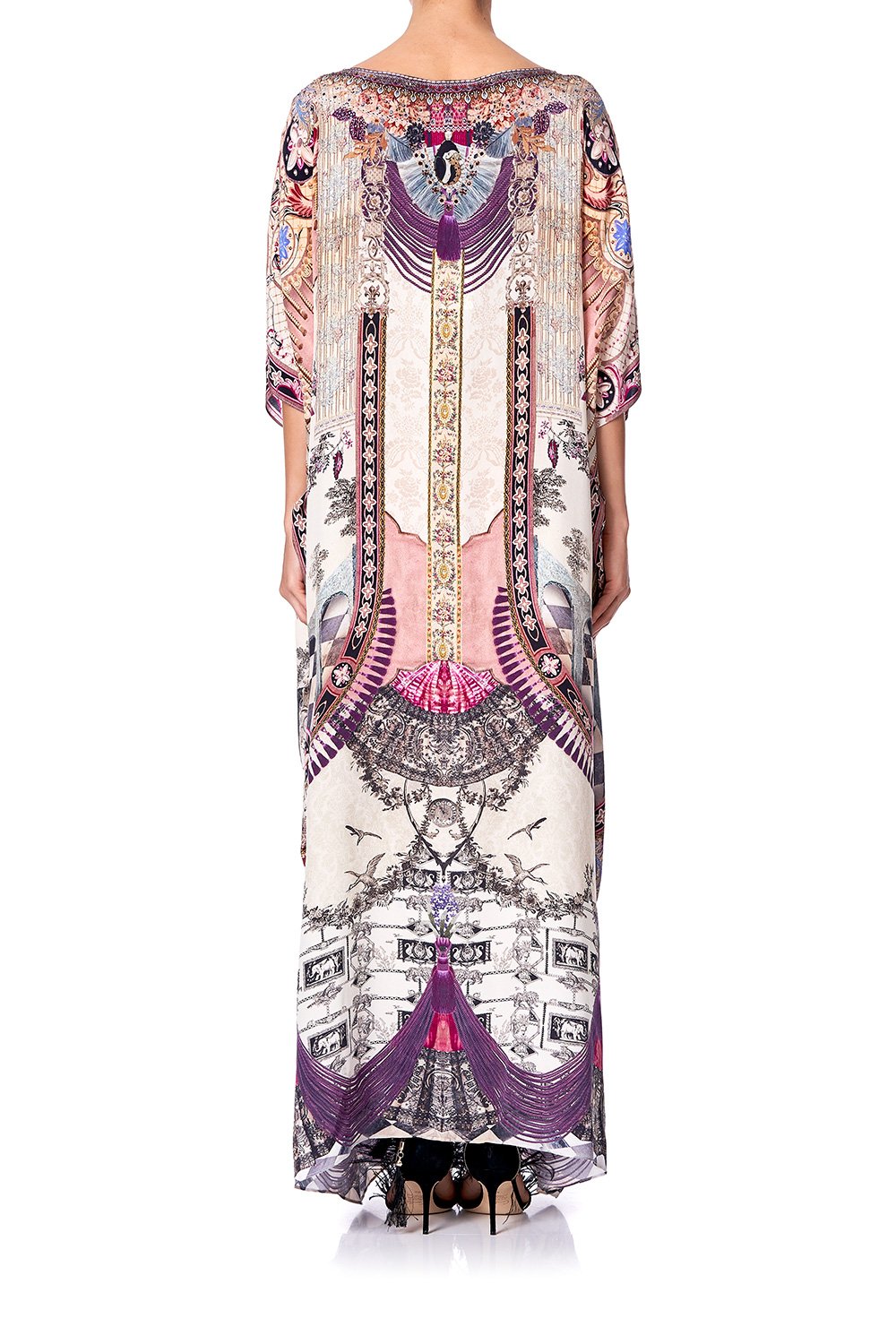 ROUND NECK KAFTAN VIOLET CITY