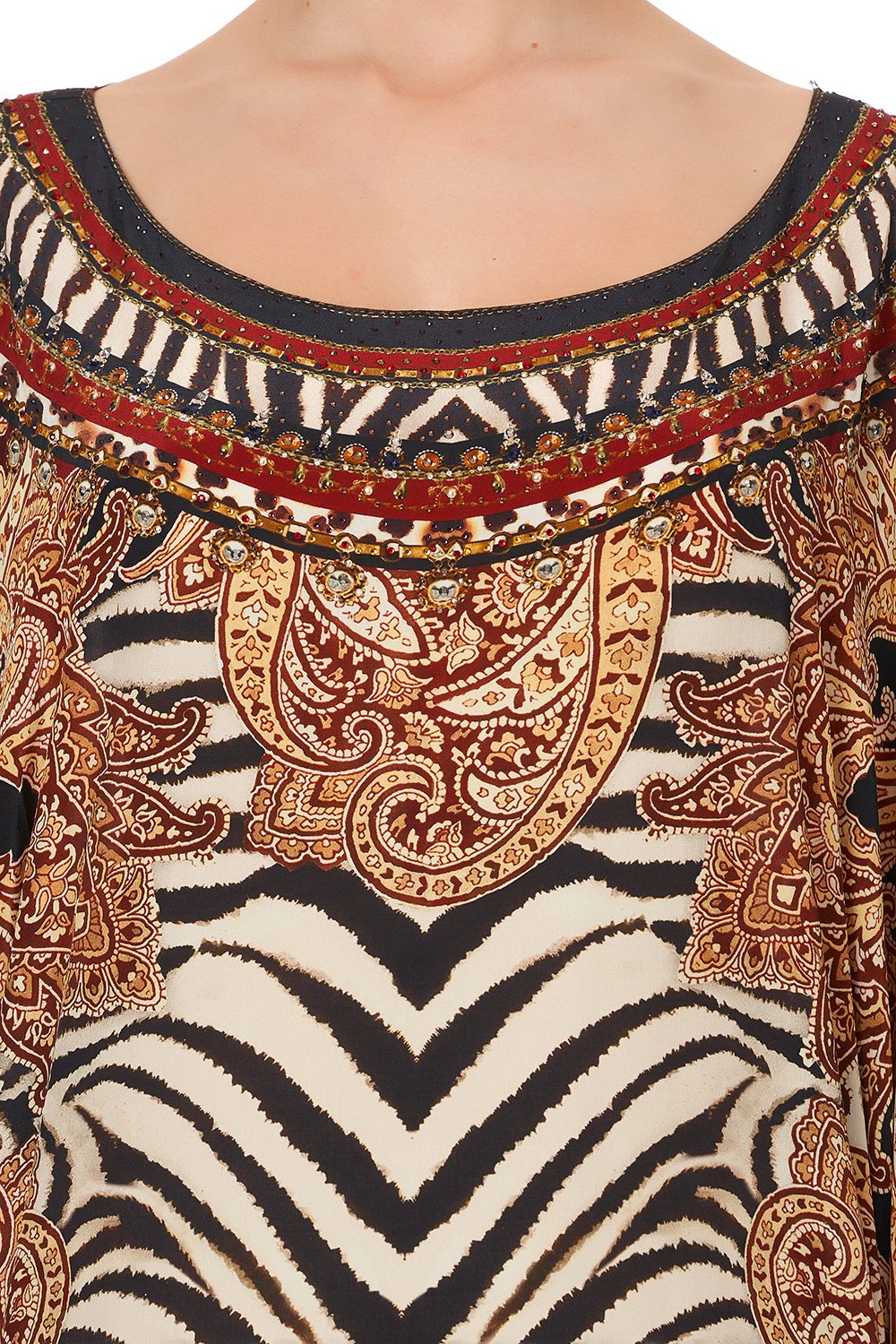 ROUND NECK KAFTAN WILD FIRE