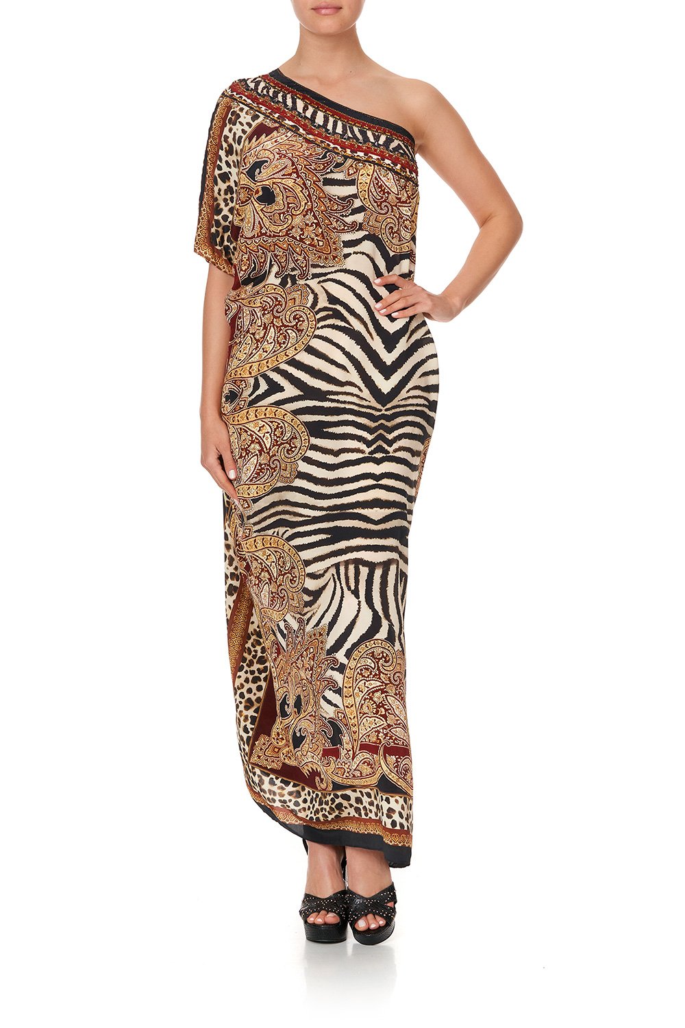 ROUND NECK KAFTAN WILD FIRE