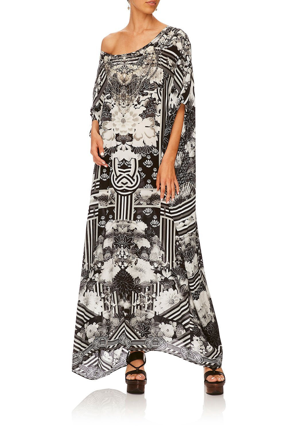 CAMILLA WILD MOONCHILD ROUND NECK KAFTAN