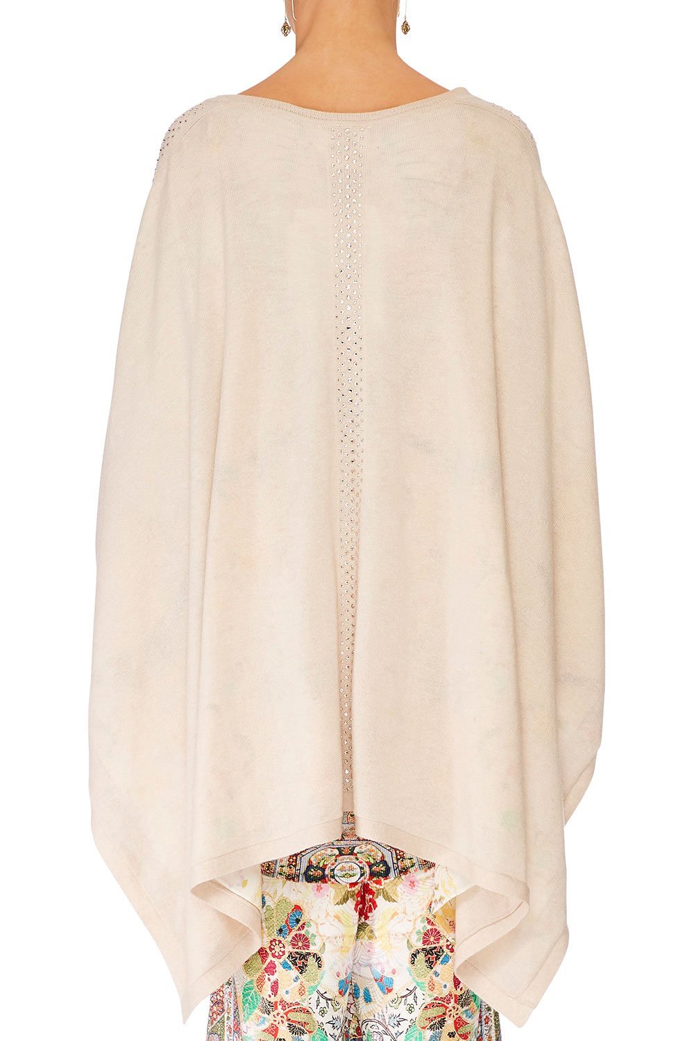 CAMILLA ROUND NECK PONCHO W/ FULL LINING TIME AFTER TIME