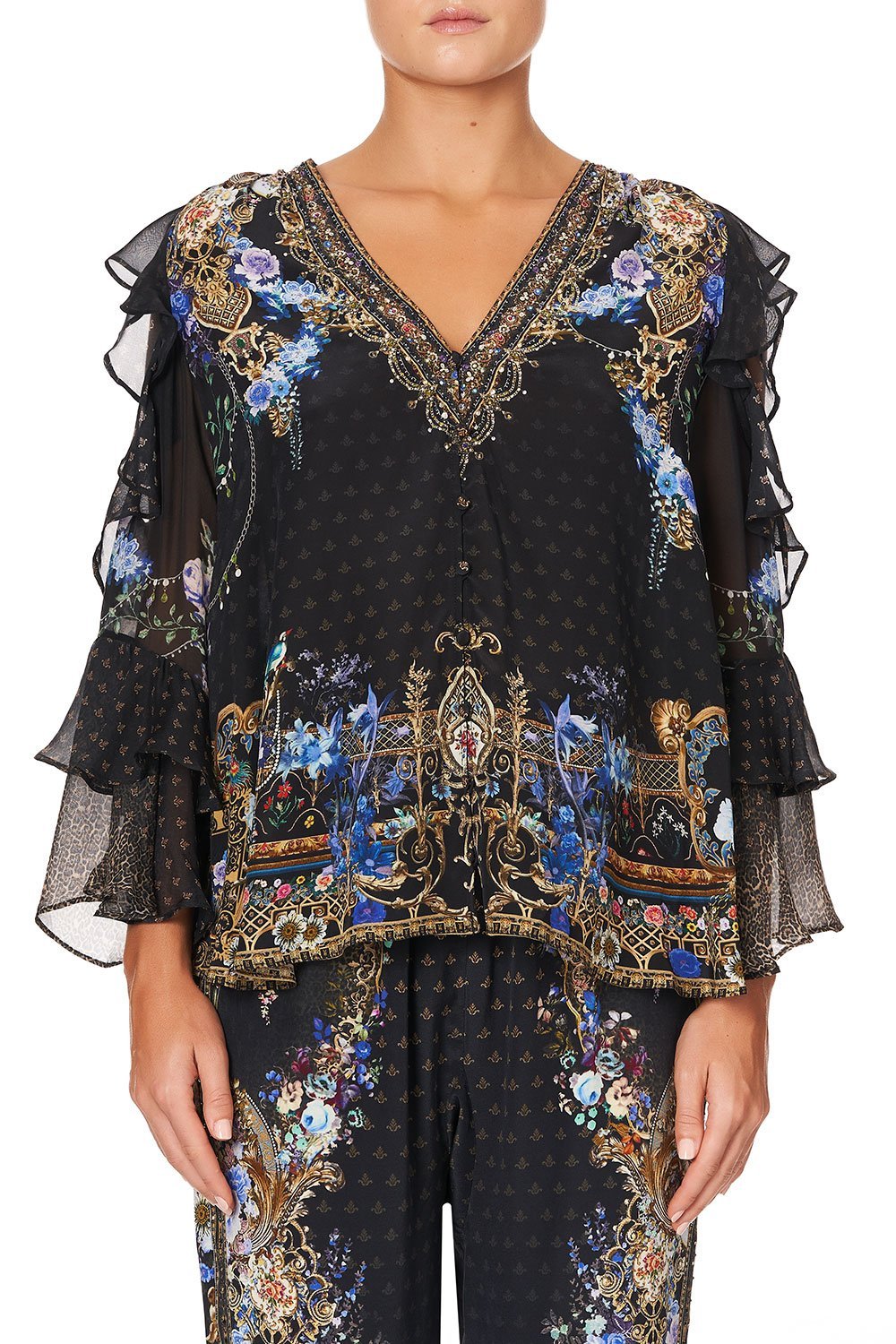 RUFFLE COLD SHOULDER BLOUSE PALACE PLAYHOUSE