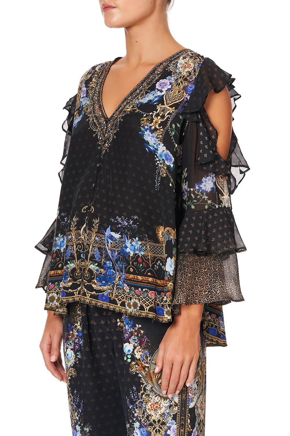 RUFFLE COLD SHOULDER BLOUSE PALACE PLAYHOUSE