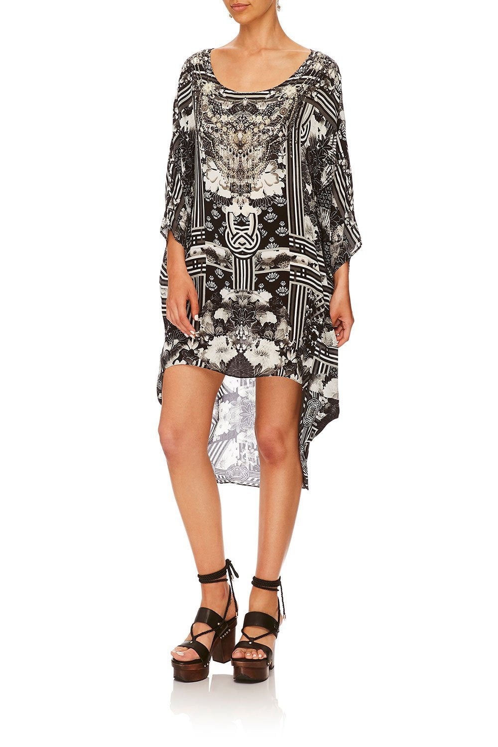 CAMILLA WILD MOONCHILD SCOOP BACK HEM DRESS