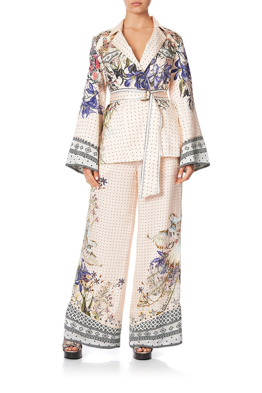 SHAPED YOKE PAJAMA JACKET KINDRED SKIES