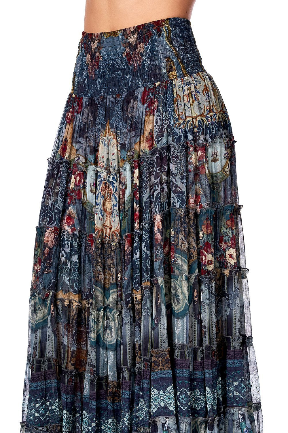 SHEER TIERED CIRCLE SKIRT HOTEL BOHEME