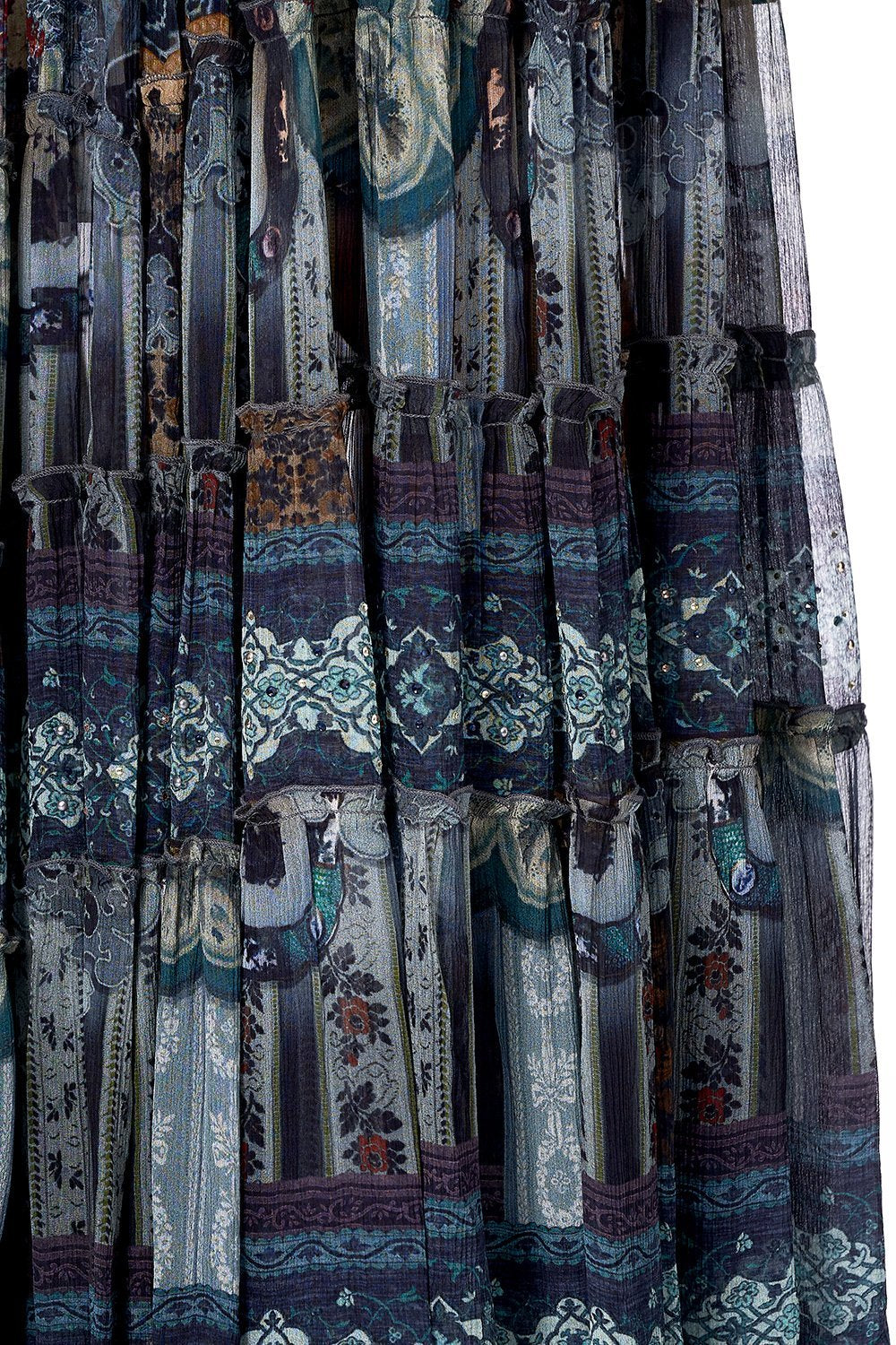 SHEER TIERED CIRCLE SKIRT HOTEL BOHEME