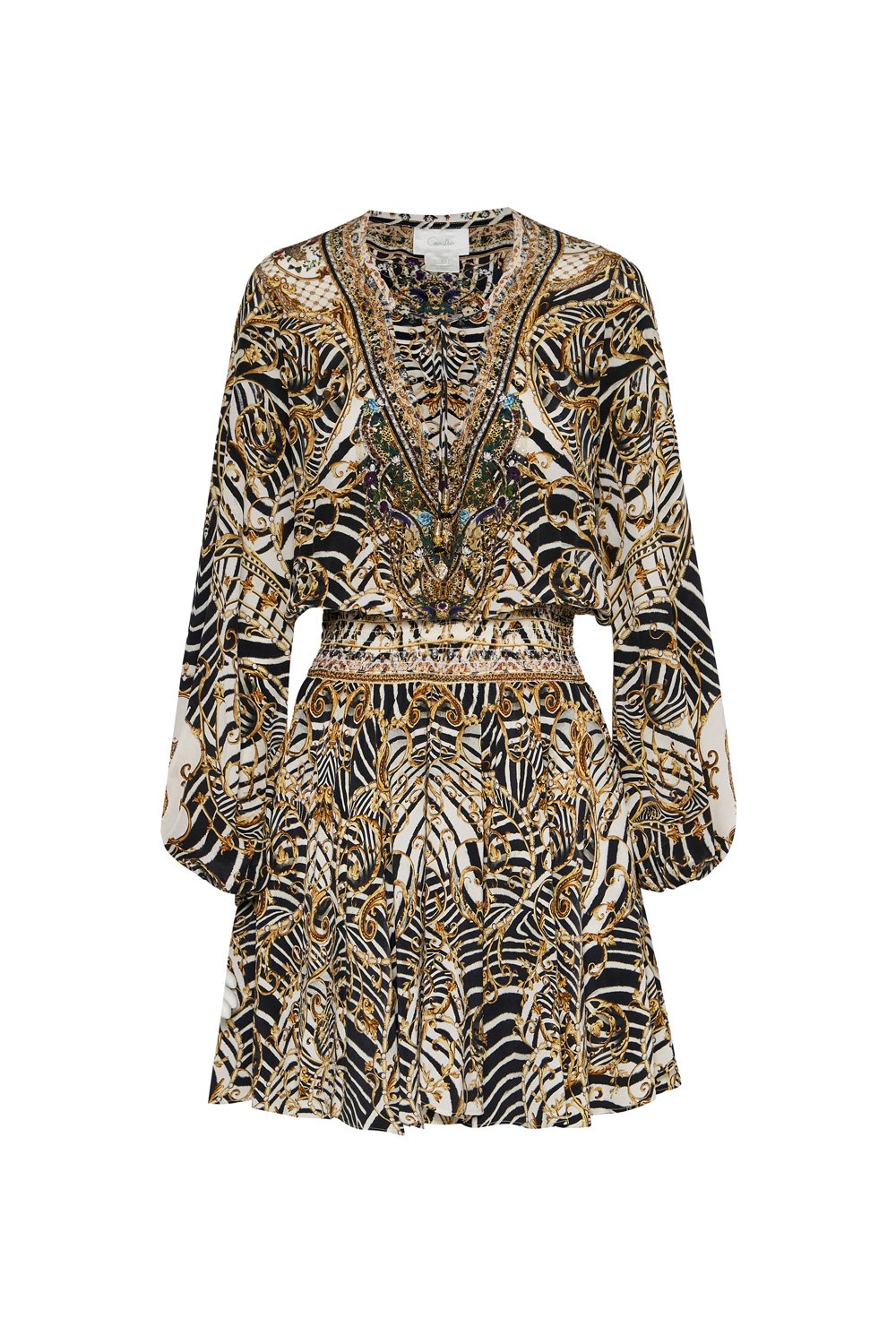 SHIRRED RELAXED SHORT DRESS NIGHT WAITING FOR DAY