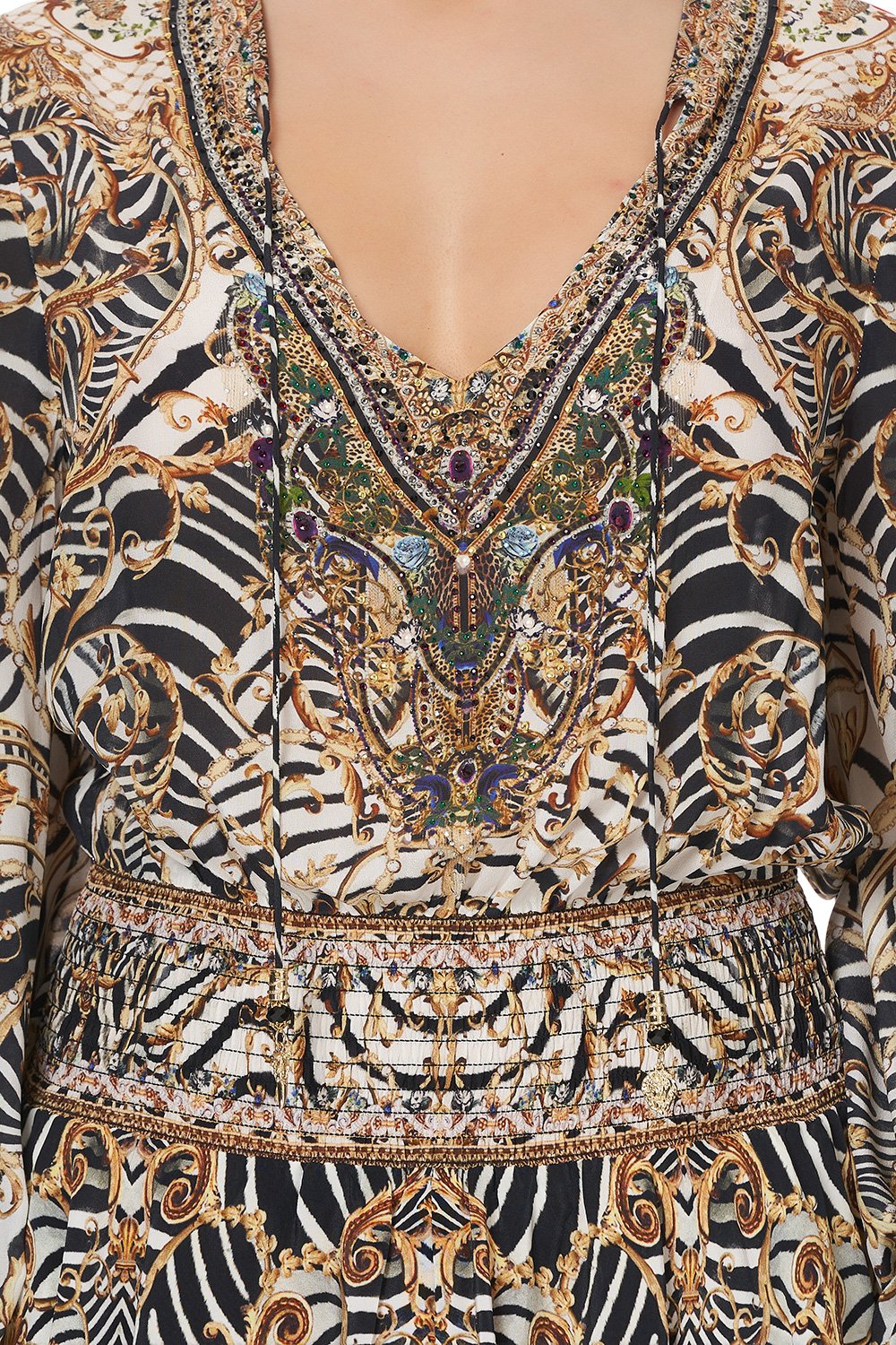 SHIRRED RELAXED SHORT DRESS NIGHT WAITING FOR DAY