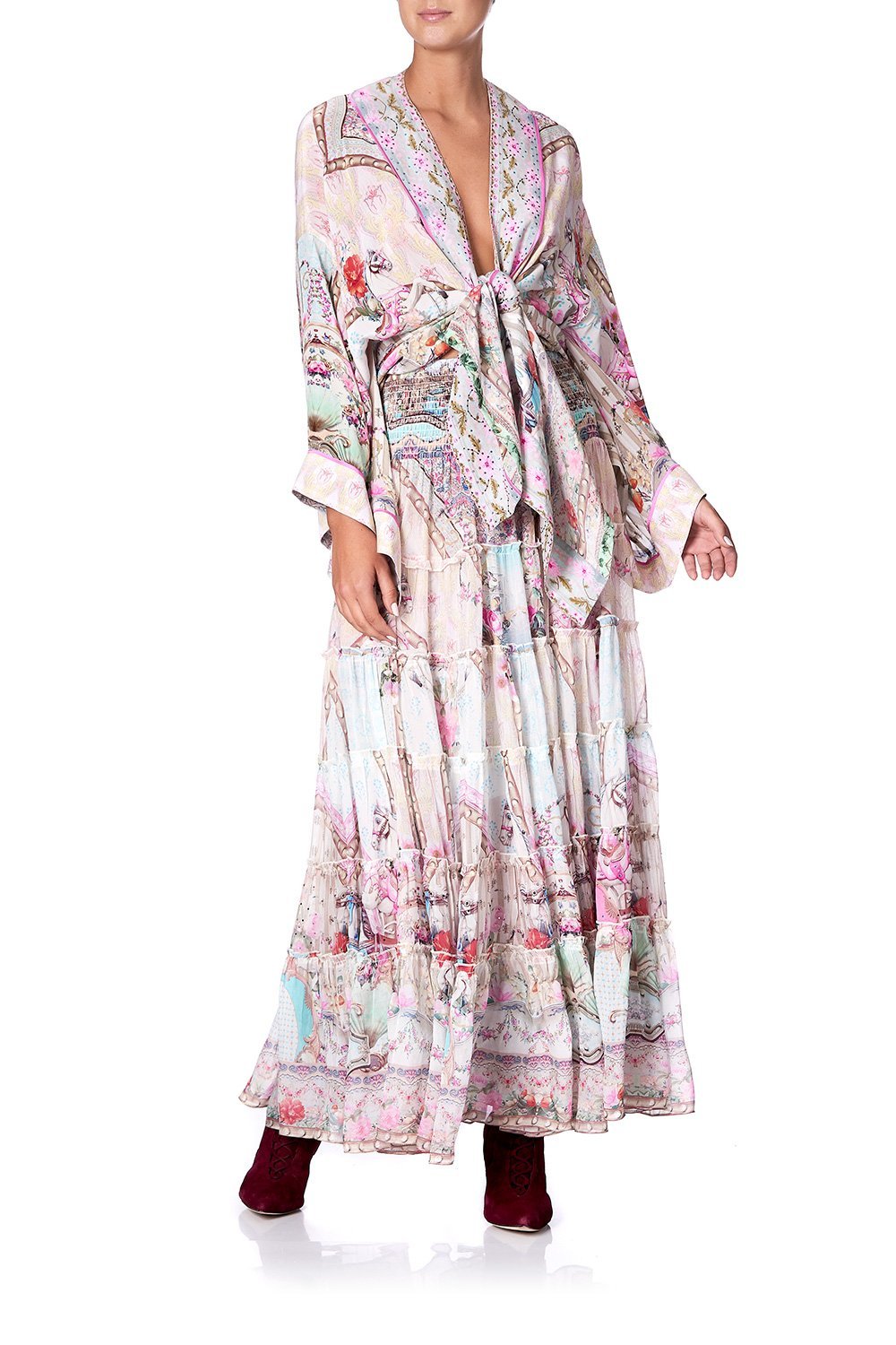 KIMONO WITH TIE BELT CAROUSEL MADEMOISELLE