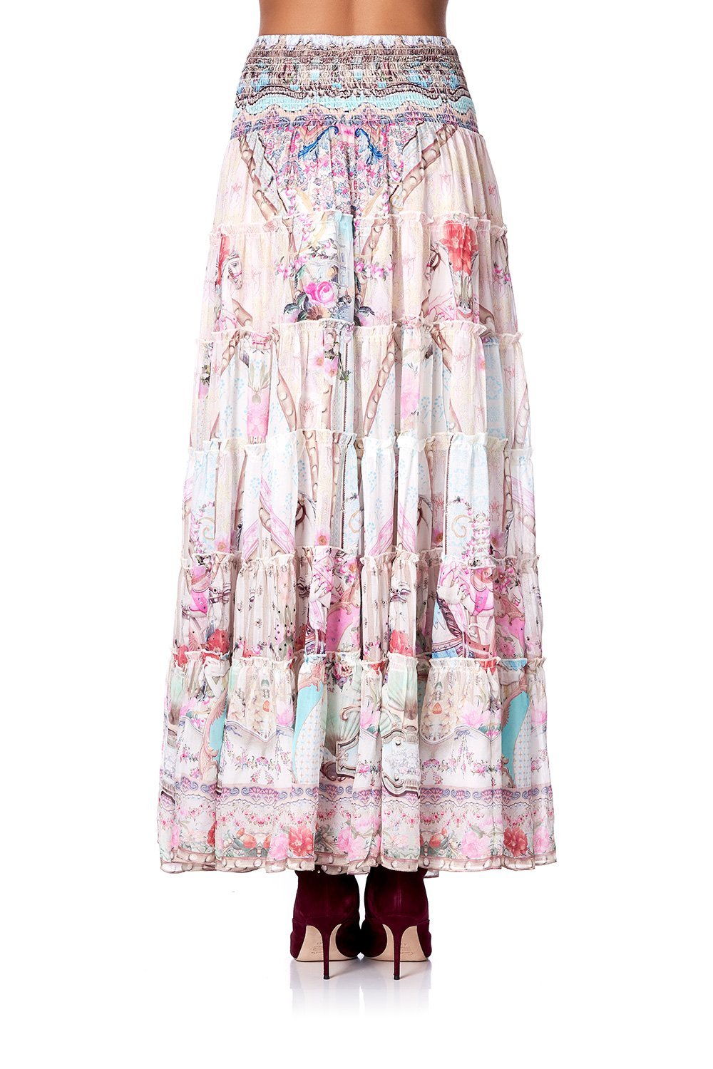 SHEER TIERED CIRCLE SKIRT CAROUSEL MADEMOISELLE