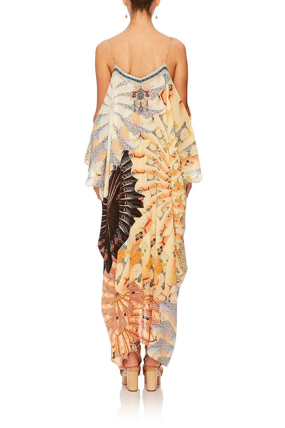 CAMILLA FOR THE FANS SHOESTRING STRAP KAFTAN