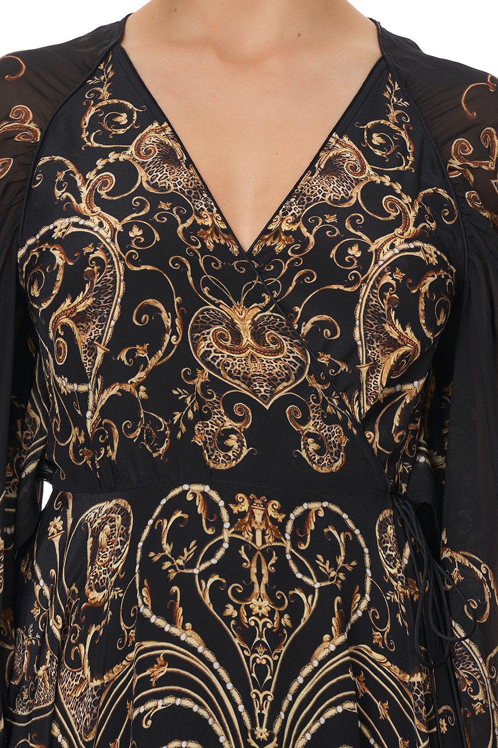 SHORT DRESS WITH DRAPED SLEEVE STUDIO 54