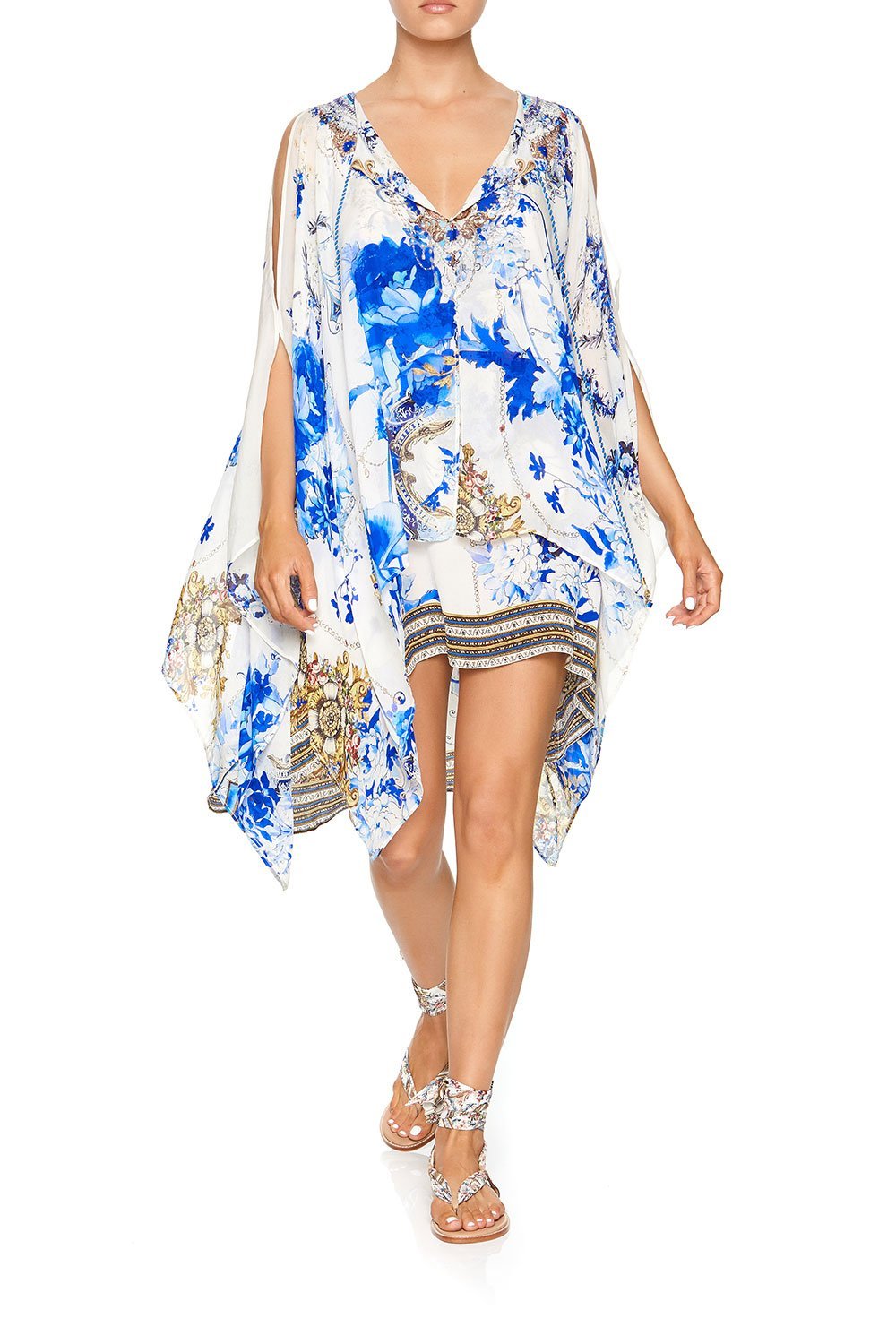 SHEER LAYERED DRESS WITH SPLIT SAINT GERMAINE