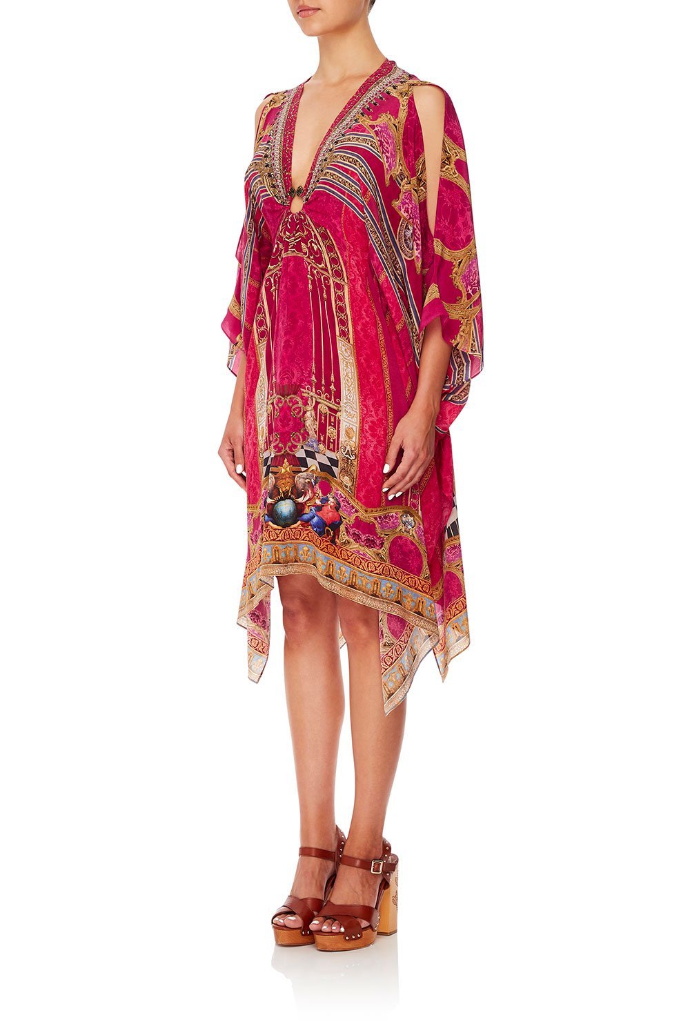 CAMILLA SHORT KAFTAN WITH HARDWARE LOUNGE HOUR